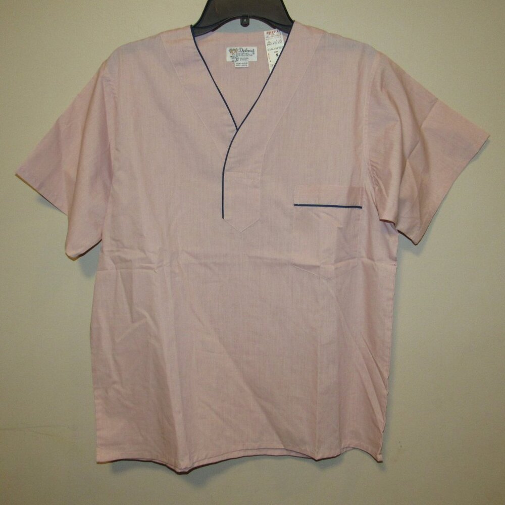 NWT Vintage Diplomat Pale Pink Peach Pajama Sleep Top Shirt Men's sz Medium